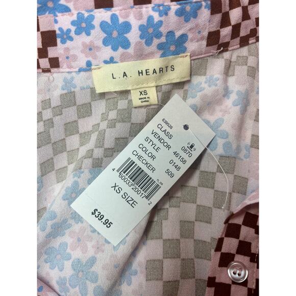 L.A. Hearts Retro Y2K Button Down Tank Dress Size XS - Picture 4 of 5